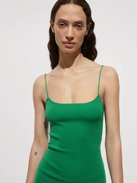 Платье мини Mango зеленое