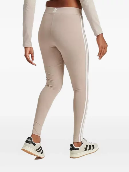 T-shirt w paski Adidas z wysoką talią do biegania w kwiatki zielony