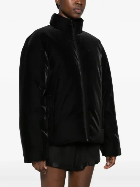 Geacă cu puf Alexander Wang de catifea negru