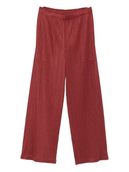 Pantaloni Pleats Please Issey Miyake plisate maro