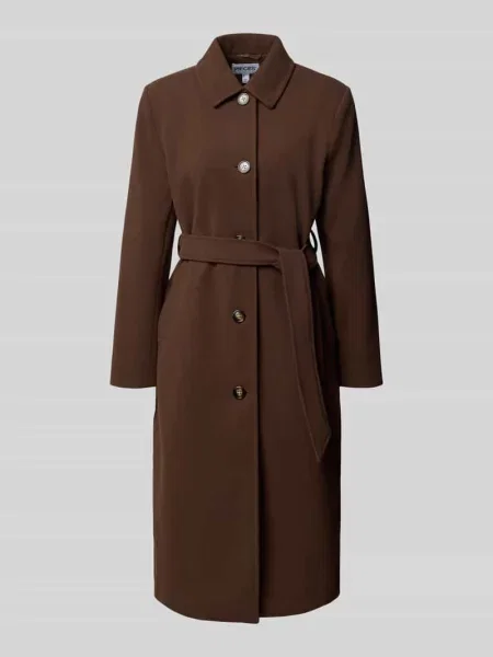 Płaszcz o kroju regular fit z wiązanym paskiem model AYA' Pieces