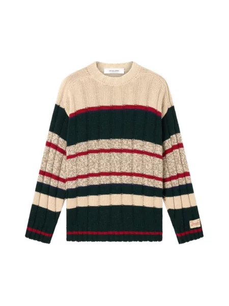 Sweter Golden Goose w paski z paskiem