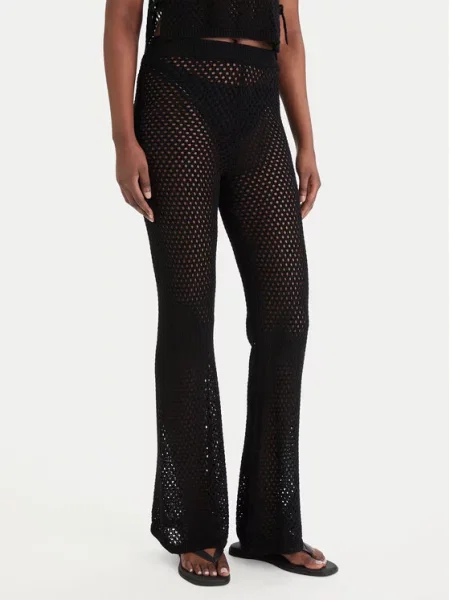 Kalhoty z materiálu Guess černé