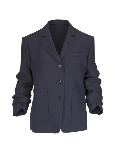 Sacou Dorothee Schumacher cu volane albastru