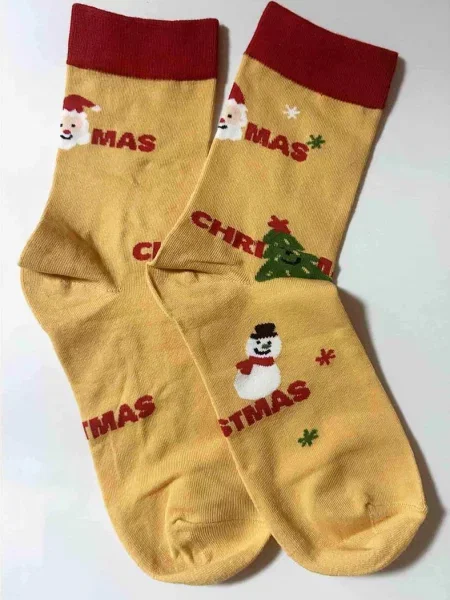 Женские носки с новогодним принтом CHRISTMAS SOCKS COTTON