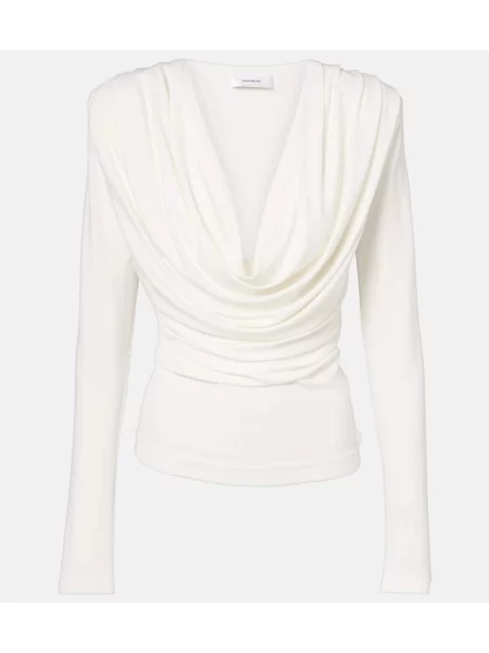 Top Wardrobe.nyc z dżerseju drapowany biały