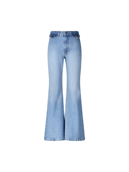 Jeansy dzwony Rotate Birger Christensen dzwony niebieskie