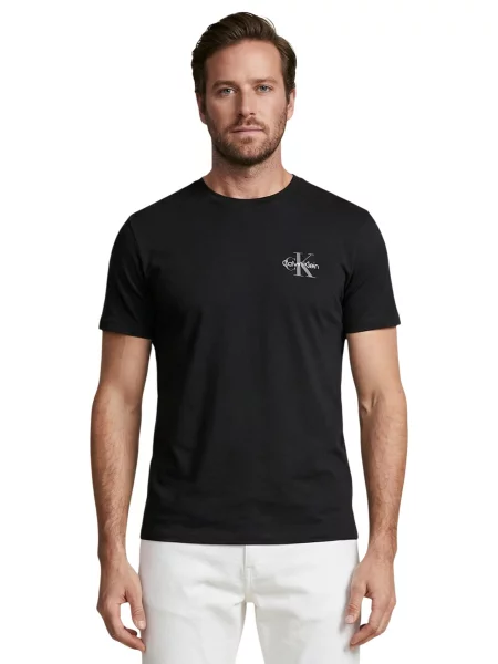 Vlnené tričko Calvin Klein Jeans čierna