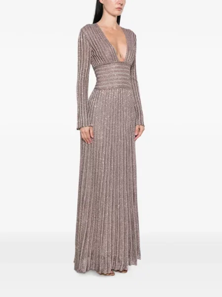 Rochie maxi Missoni cu paiete maro