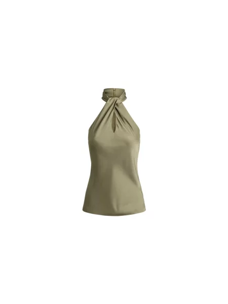 Lniany top Ralph Lauren zielony