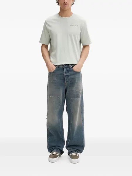 Scurt tricou Diesel cu imagine verde