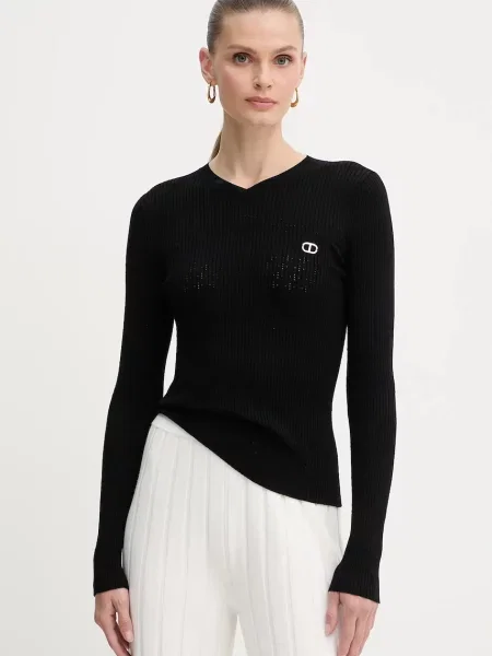 Sweter Twinset czarny