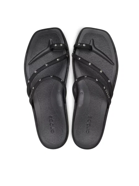Japonke Crocs Miami Studded Toe Loop Sandal črna