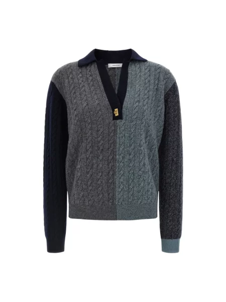 Sweter Ferragamo wełniany z nadrukiem