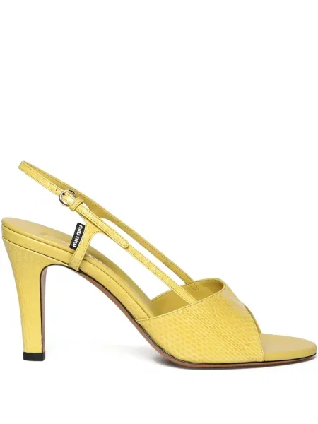 Sandale Miu Miu slingback galben
