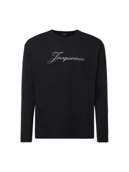 Długi top Jacquemus z długim rękawem czarny