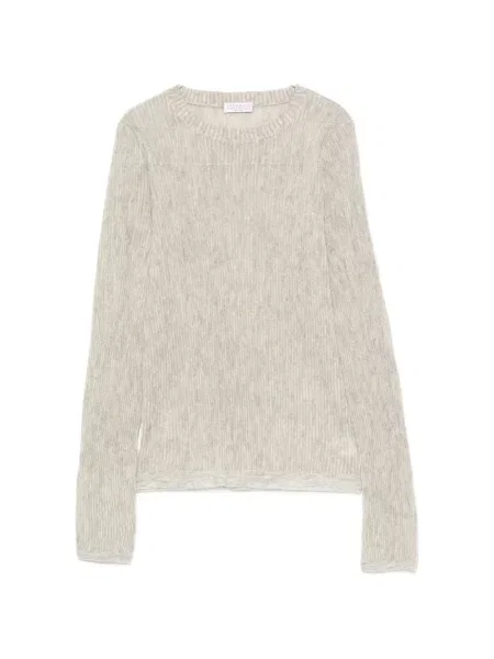 Lung pulover Brunello Cucinelli gri