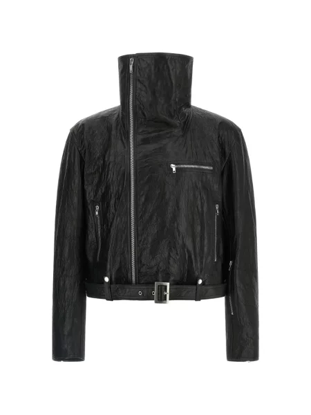 Gulerat geanta de piele Rick Owens negru