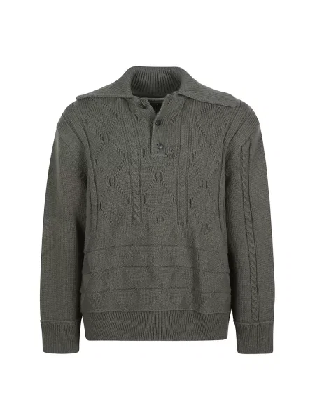 Lniany sweter Namacheko zielony