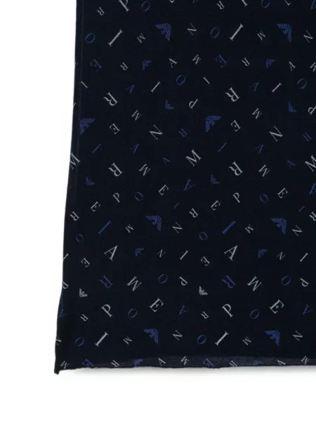 Fular Emporio Armani cu imagine albastru
