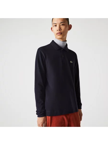 Lacoste поло стандартного крою синє