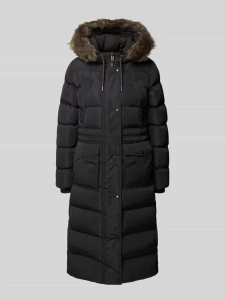 Płaszcz pikowany z z patką Superdry czarny