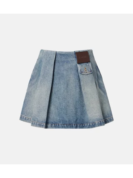 Fustă din denim Loewe albastru