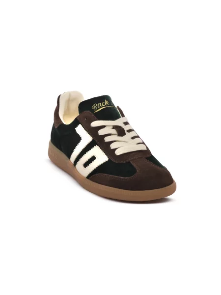 Pantofi Back70 de catifea verde