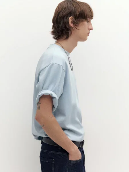 Pull&Bear Tricou pastel albastru