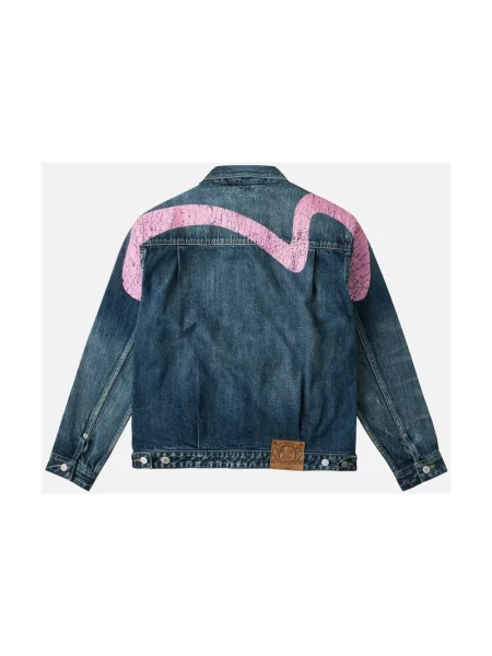 Kurtka jeansowa Evisu niebieska