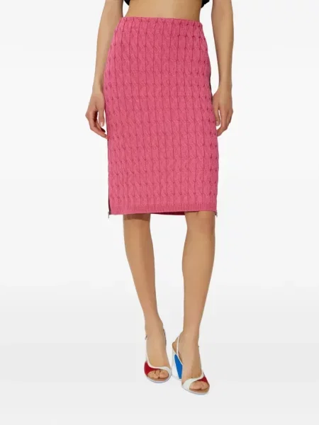 Fustă Fendi tricotate roz