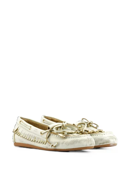 Pantofi loafer Bibi Lou cu franjuri alb
