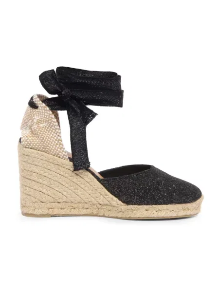 Espadryle Castaner na koturnie czarne