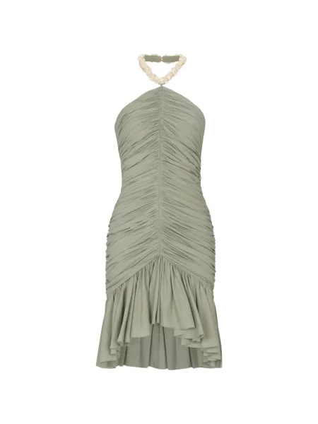 Rochie mini Balmain drapată verde