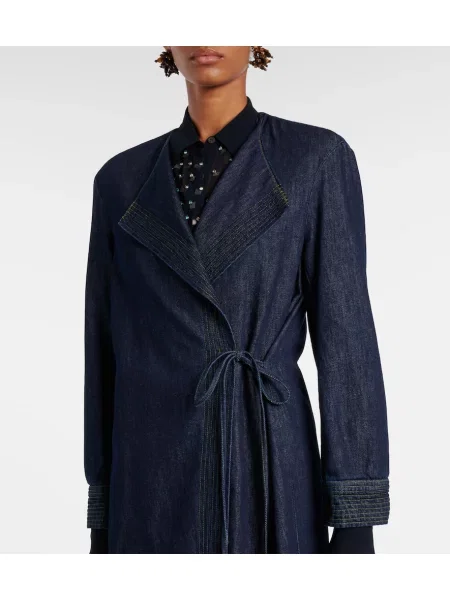 Palton Dries Van Noten albastru