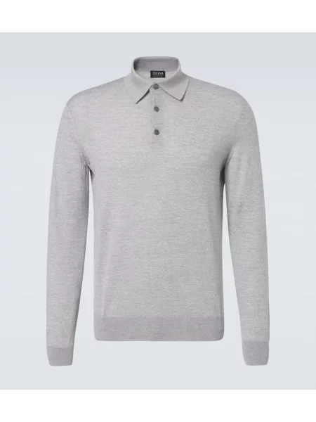Polo Zegna de lână gri