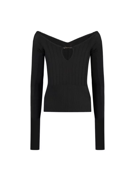 Dzianinowy sweter Jacquemus czarny