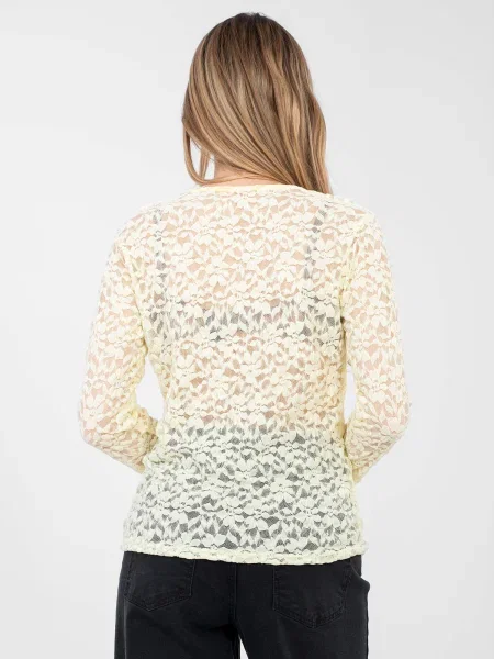 Bluză Rue Paris din dantelă negru