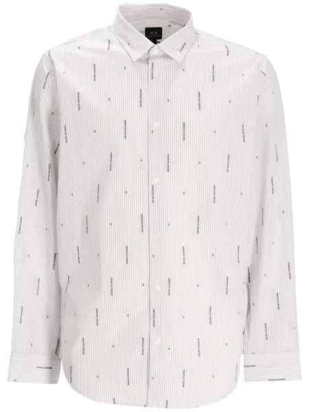 Košile Armani Exchange s potiskem bílá