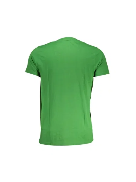 Koszulka Cavalli Class z nadrukiem w tygrysie prążki zielona