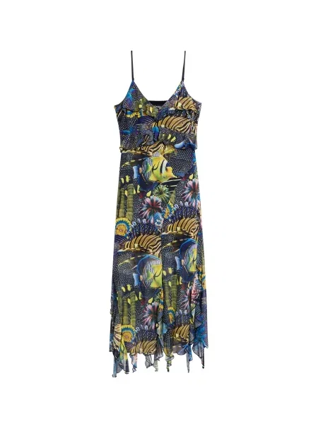 Desigual Rochie By mr. christian lacroix albastru / galben / negru alb