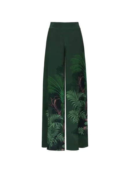 Spodnie Johanna Ortiz w kwiatki zielone