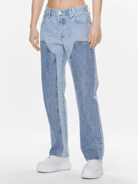 Szerokie jeansy Levi's 501 z wysoką talią niebieskie