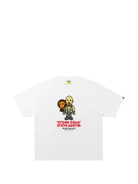 Μπλούζα A Bathing Ape® πέτρες λευκό