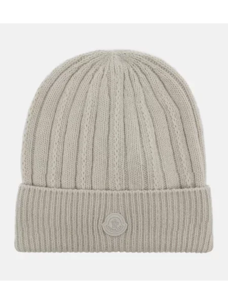 Căciulă Moncler de lână alb