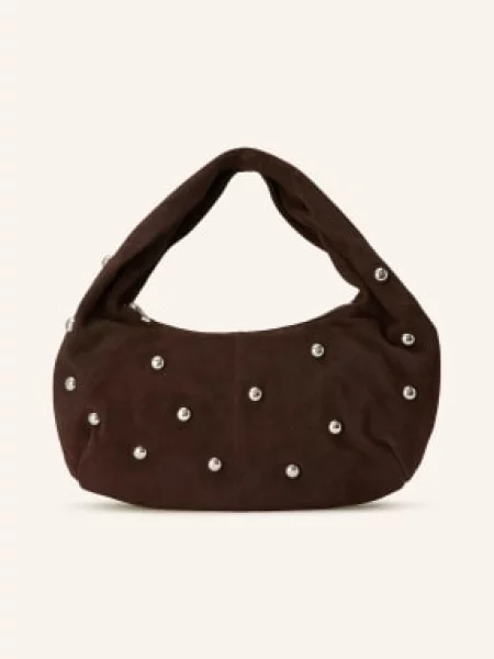 Núnoo Taška Přes Rameno Alma S Cvočky tmavě / stříbrná hnědá
