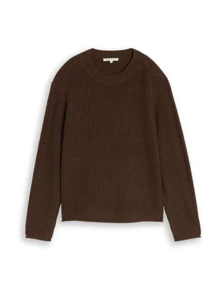 TOM TAILOR DENIM Pulover închis maro