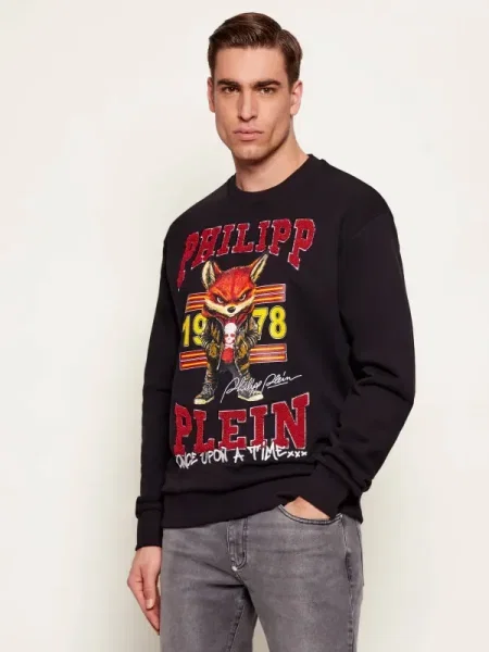Philipp Plein Hanorac College Animals negru