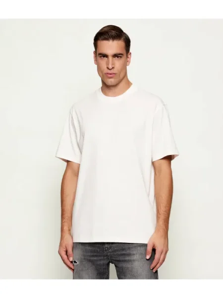HUGO Tricou Dapolino | Relaxed fit alb