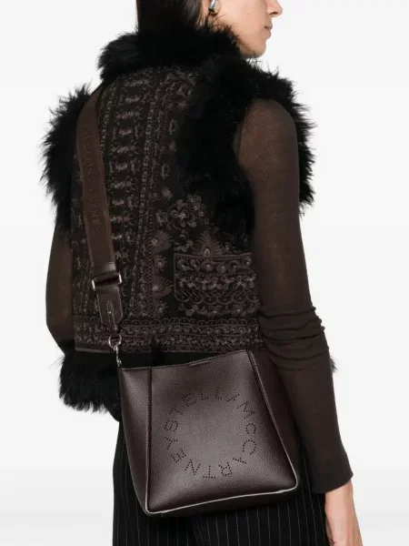 Geantă Stella Mccartney cu autograf maro